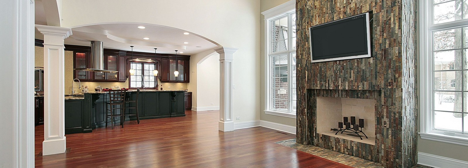 Imagine the natural looking hardwood floor in your family room…
